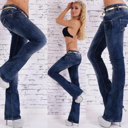Sexy Women's hipster jeans Dark Blu..