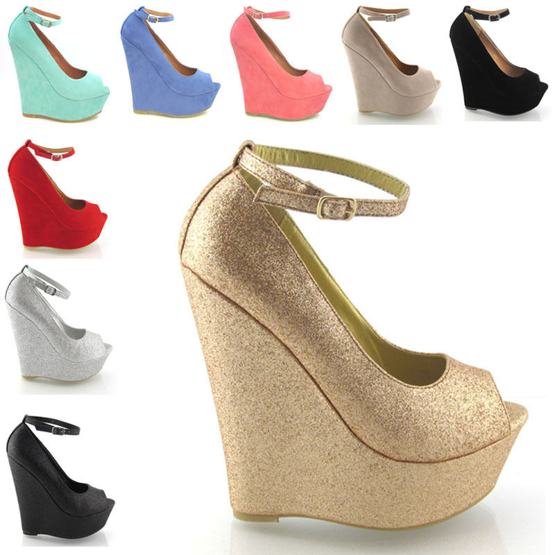 high heel wedge pumps