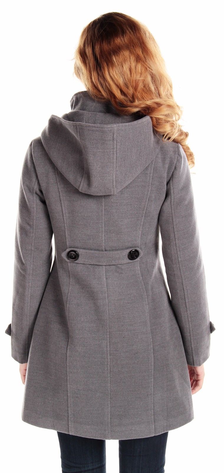 Women Wool Coat Double Breasted Winter Long Hooded Trench Coat Outwear Fashion On Luulla
